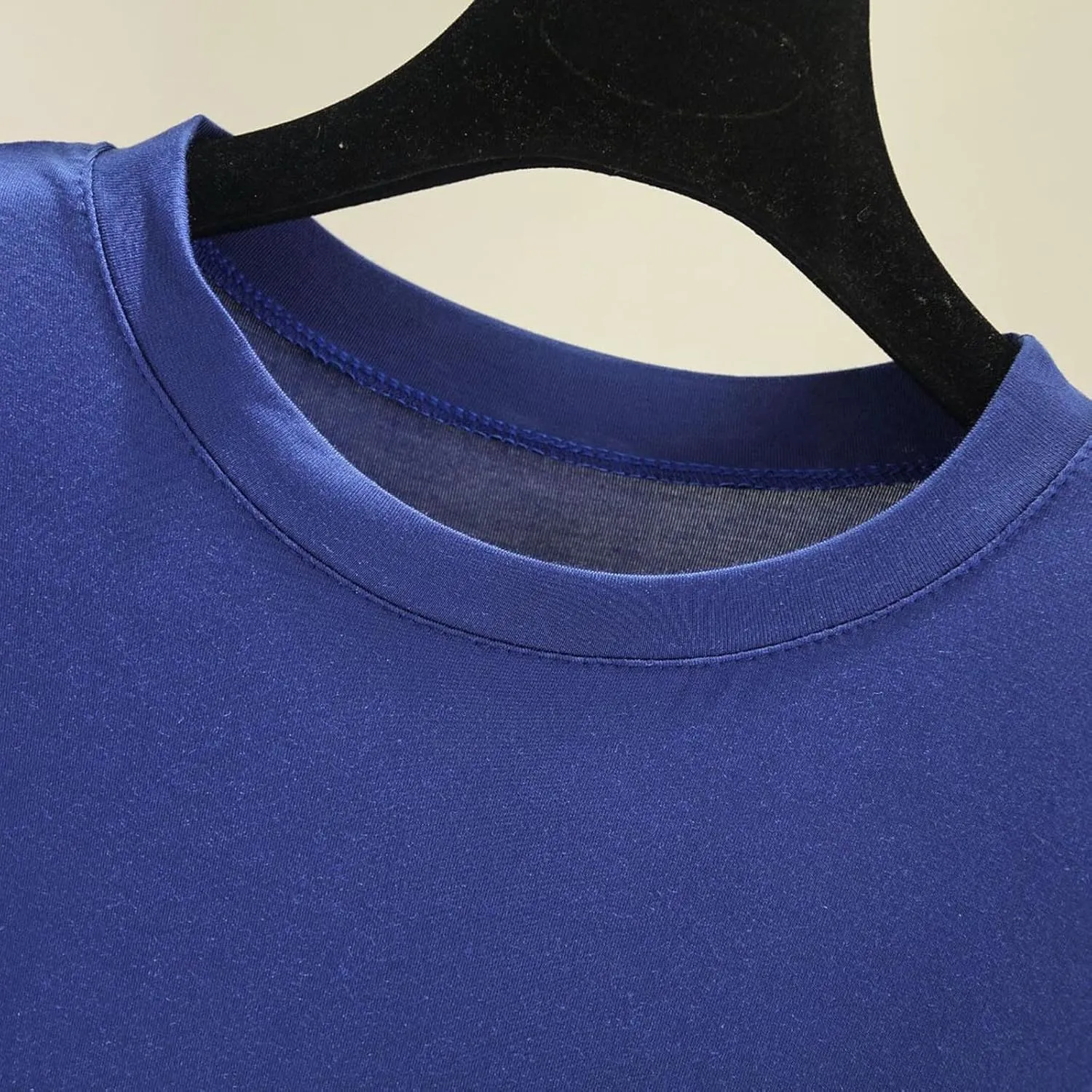 Sleep Shirt for Women - Short Sleeve Summer Pajamas Tops Loose Crewneck Soft Modal Solid Color Loungewear