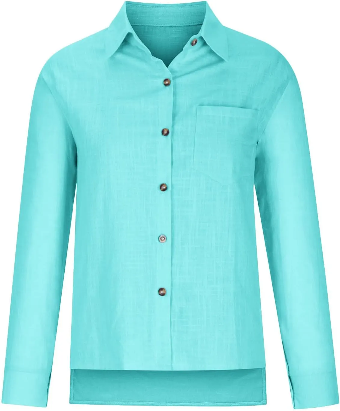 SMIDOW Womens Cotton Linen Button Down Shirt