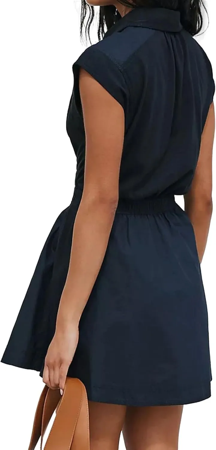 Smoneyful Womens 2 Piece Outfits, Cap Sleeve V Neck Crop Top with Elastic High Waist Flowy Mini Skirt Sets, Casual Lounge
