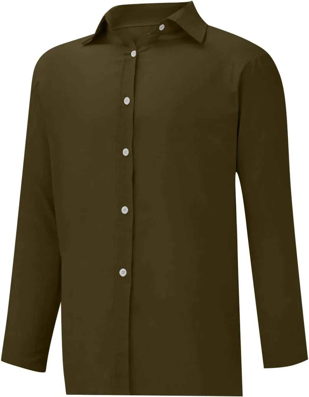 Summer Cotton Linen Shirts for Women Trendy Casual Long Sleeve Button Oversized Tshirts Ladies Work Tops