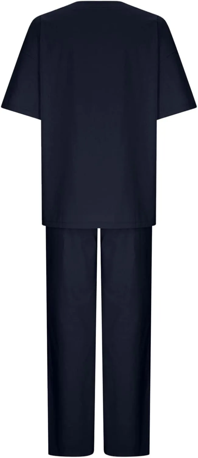 Summer Outfits for Women 2 Piece Cotton Linen Set Boyfriend Oversized T Shirts Straight Leg Pant Plus Size Tracksuit