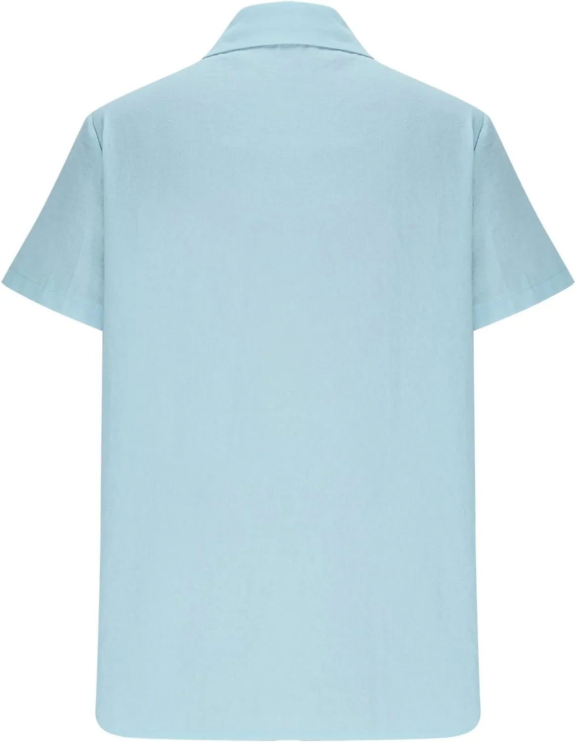 Summer Outfits for Women 2025 Button Down Short Sleeve Regular Fit Shirts Cotton Linen Comfy Casual Work Tshirt