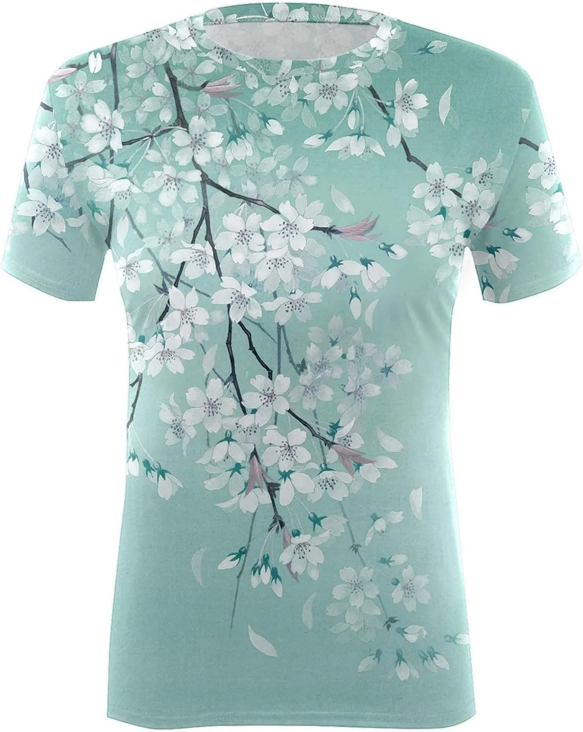 Summer Shirts for Women 2024 Trendy Loose Floral Crewneck T Shirts Casual Vintage Tunic Top Dressy Blouses