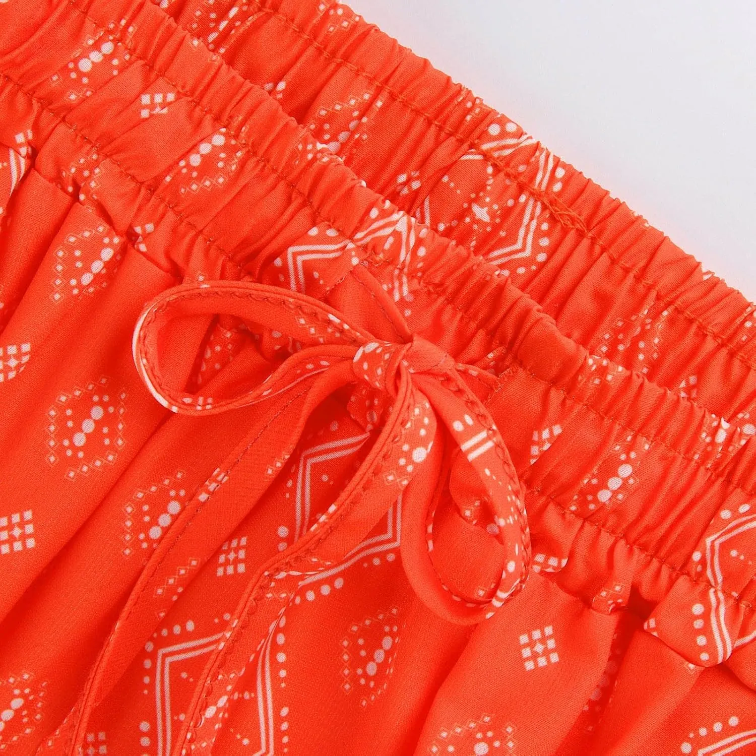 Summer Skirts for Women 2025 Boho Floral Print High Waist Elastic Tiered Flowy Long Beach Skirt with Pockets
