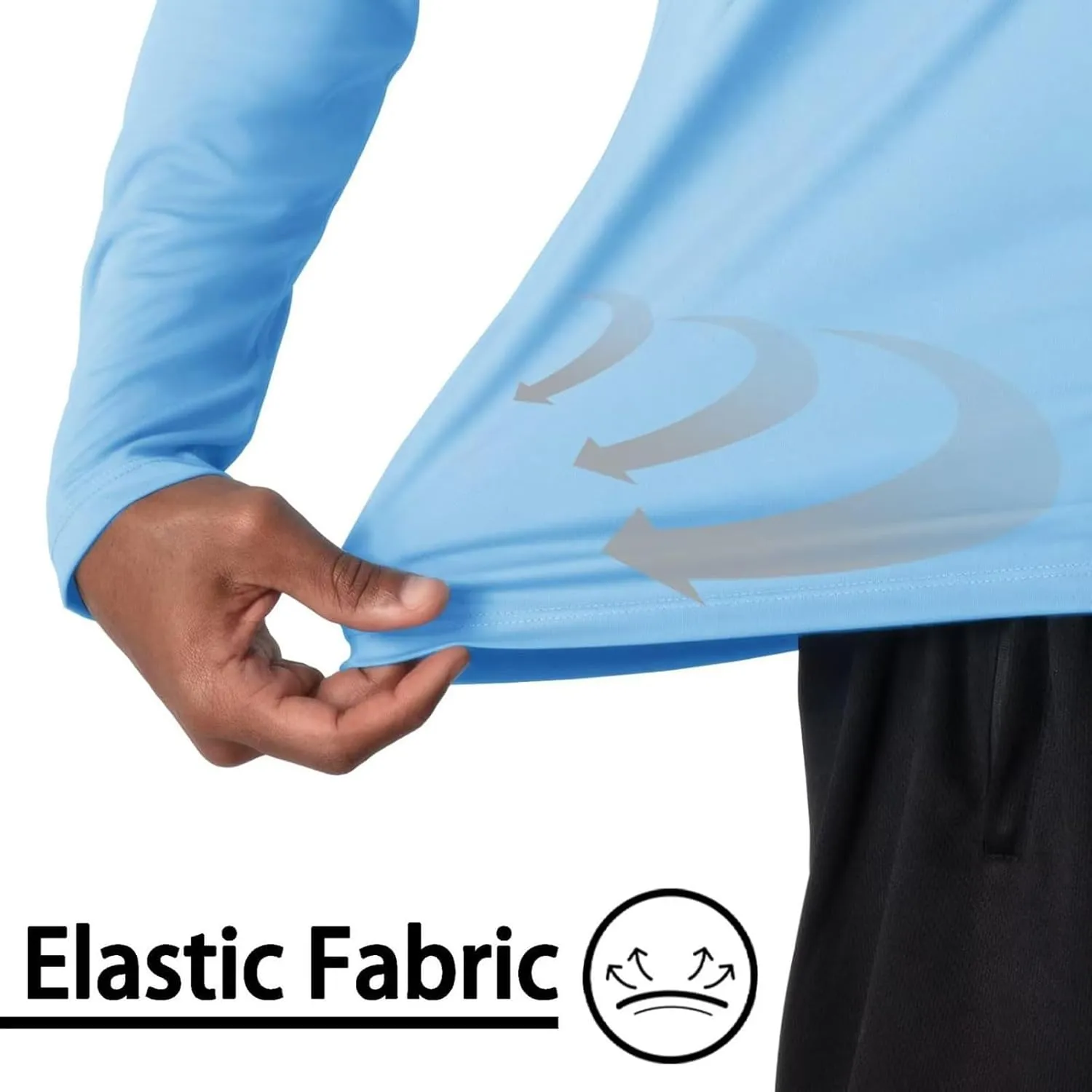 Sun Shirts for Men UPF 50  Sun Protection Hoodie T-Shirt Long Sleeve SPF Outdoor Fishing Lightweight UV Hiking Shirts