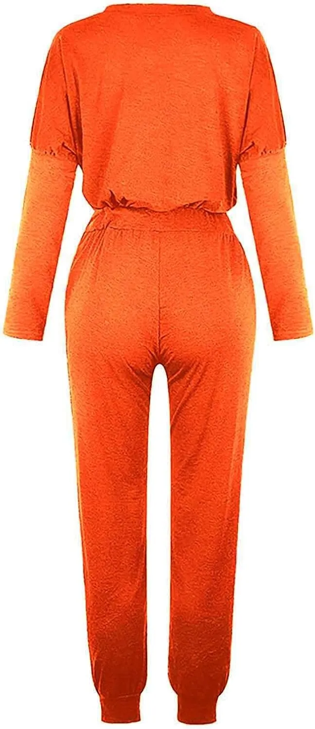 Sweat Suit for Women 2 Piece Set Fashion Crewneck Pullover Tops Joggers Pants Lounge Set Two Piece Outfits Tracksuit