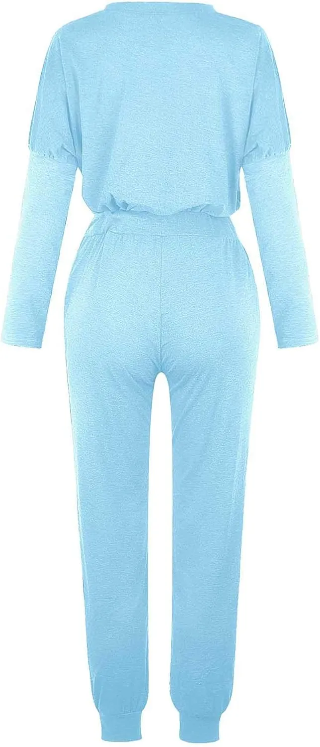 Sweat Suit for Women 2 Piece Set Fashion Crewneck Pullover Tops Joggers Pants Lounge Set Two Piece Outfits Tracksuit