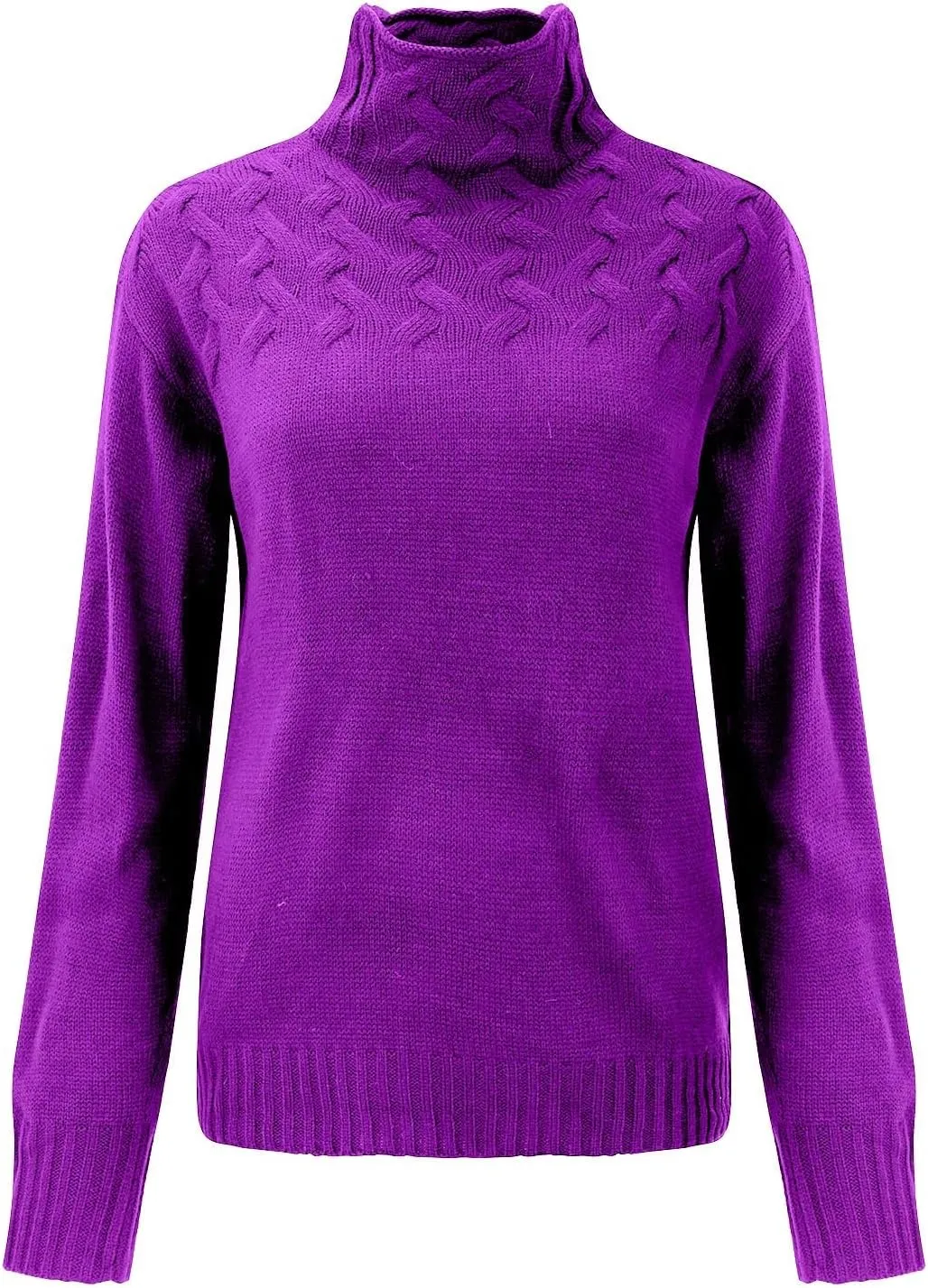 Sweaters for Women 2024 Plus Size Long Sleeve Turtleneck Sweater Casual Trendy Fall Winter Warm Loose Pullover Tops