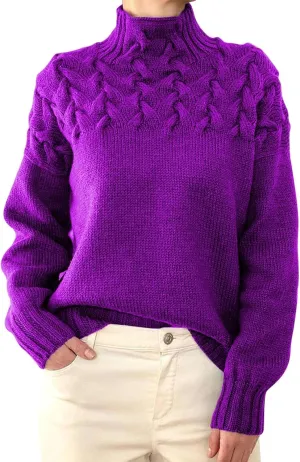Sweaters for Women 2024 Plus Size Long Sleeve Turtleneck Sweater Casual Trendy Fall Winter Warm Loose Pullover Tops