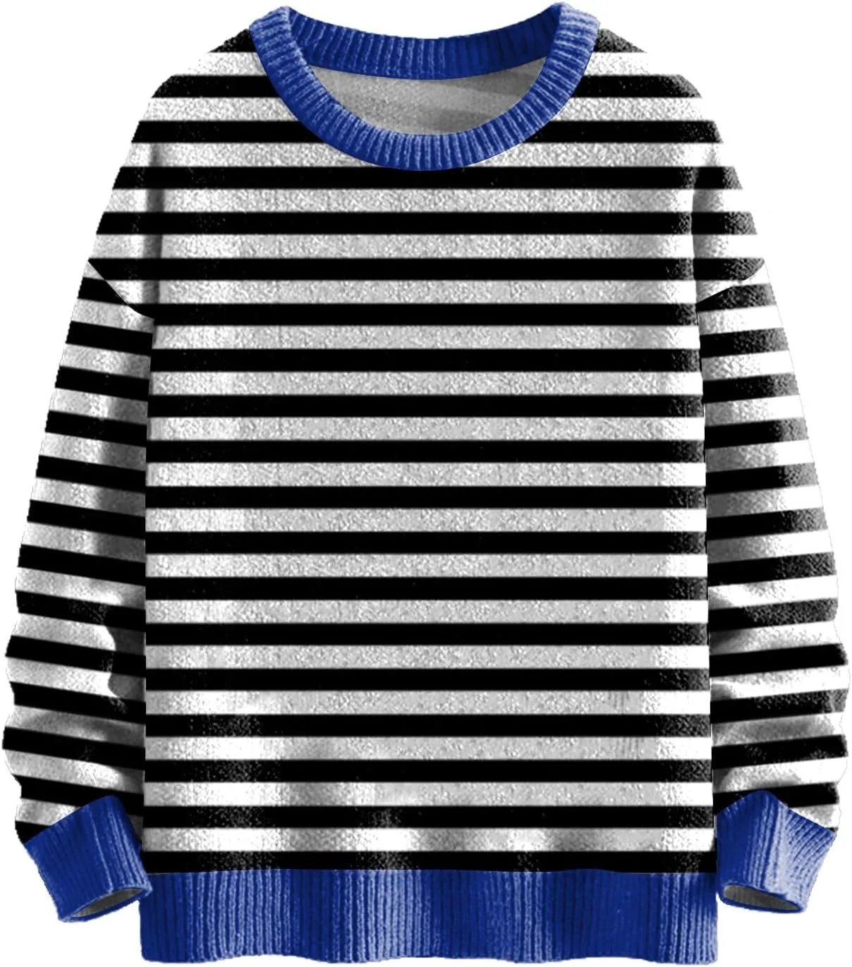 Sweaters for Women Crewneck Sweater Striped Shirt Long Sleeve Pullover Sweatshirt Knit Cardigan Fall Casual Top