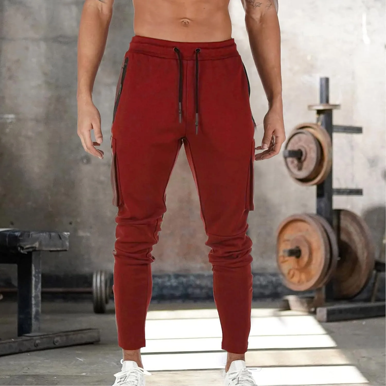 Sweatpants for Men Big and Tall Casual Mens Gifts Cargo Pants Hiking Workout Joggers Sports Pants Drawstring Trousers