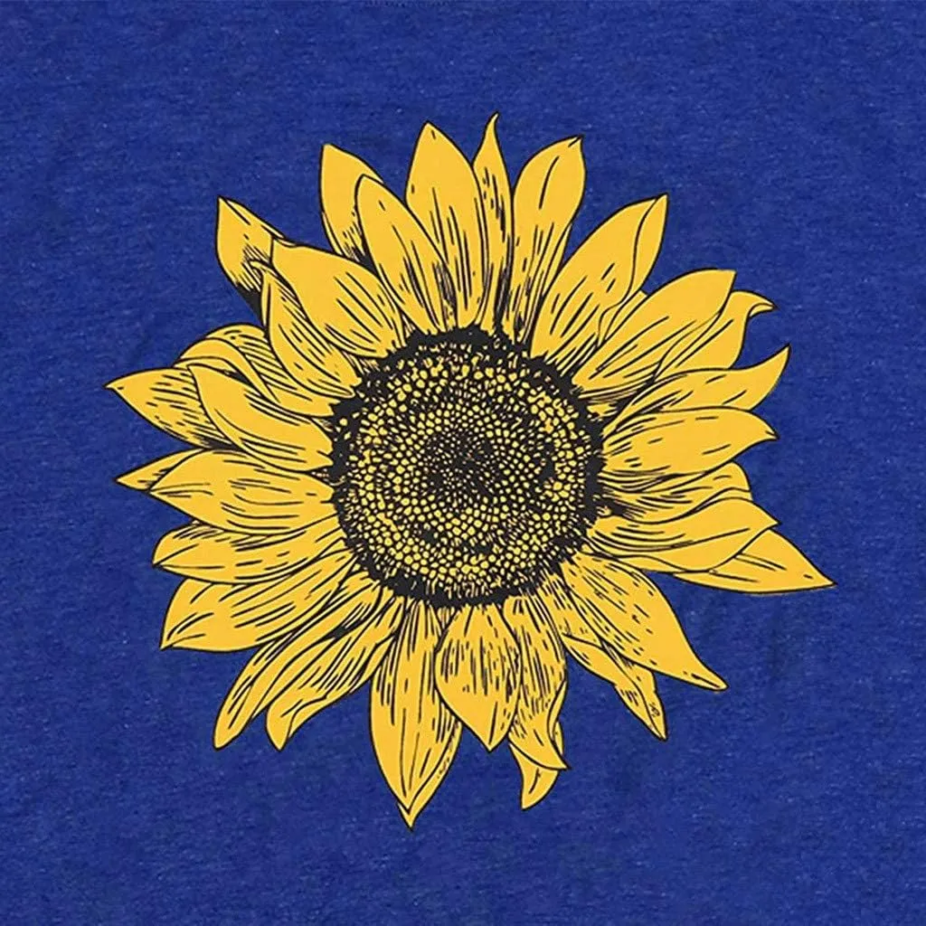 T Shirts for Women V Neck Slim Fit Flowers Print Shirt Floral Wildflowers Graphic Tees Casual Short Sleeve T Shirts