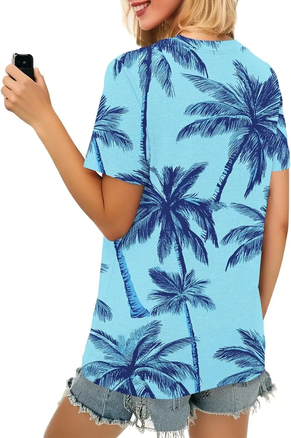 T-Shirts Women's Summer Striped Short-Sleeved V-Neck Shirt Business Casual Loose T-Shirt Trend Fashion Clothing top