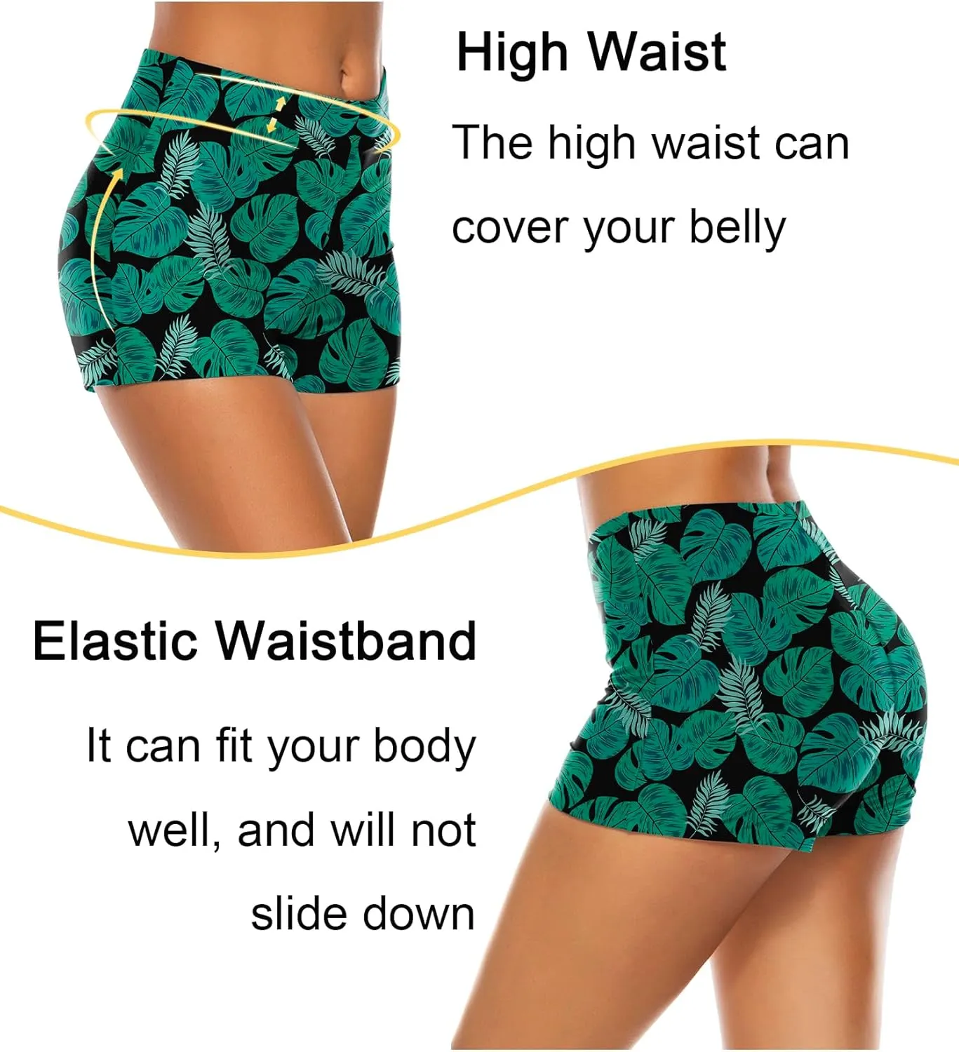Tournesol Women's Swim Shorts High Waisted Bathing Suit Bottoms Swimsuit Boy Shorts Swimming Bottoms