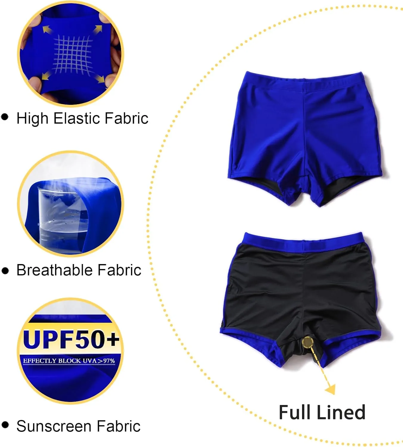 Tournesol Women's Swim Shorts High Waisted Bathing Suit Bottoms Swimsuit Boy Shorts Swimming Bottoms
