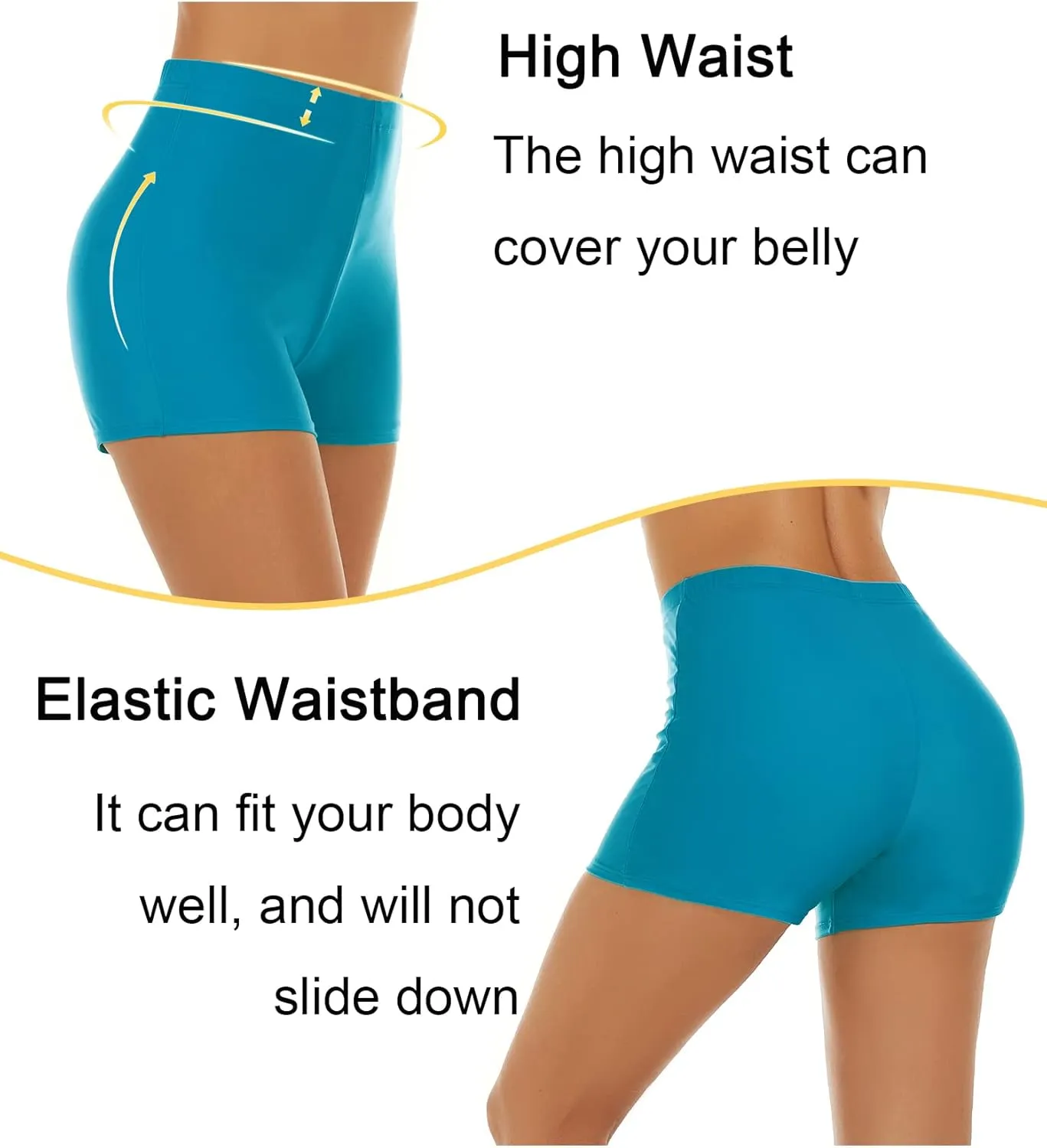 Tournesol Women's Swim Shorts High Waisted Bathing Suit Bottoms Swimsuit Boy Shorts Swimming Bottoms
