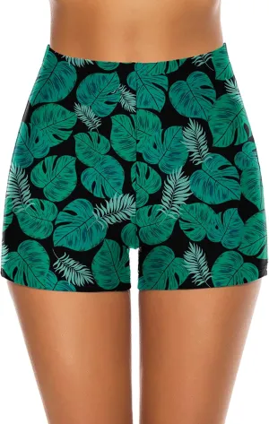 Tournesol Women's Swim Shorts High Waisted Bathing Suit Bottoms Swimsuit Boy Shorts Swimming Bottoms