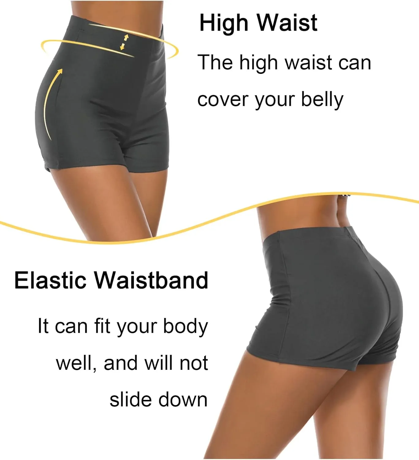 Tournesol Women's Swim Shorts High Waisted Bathing Suit Bottoms Swimsuit Boy Shorts Swimming Bottoms