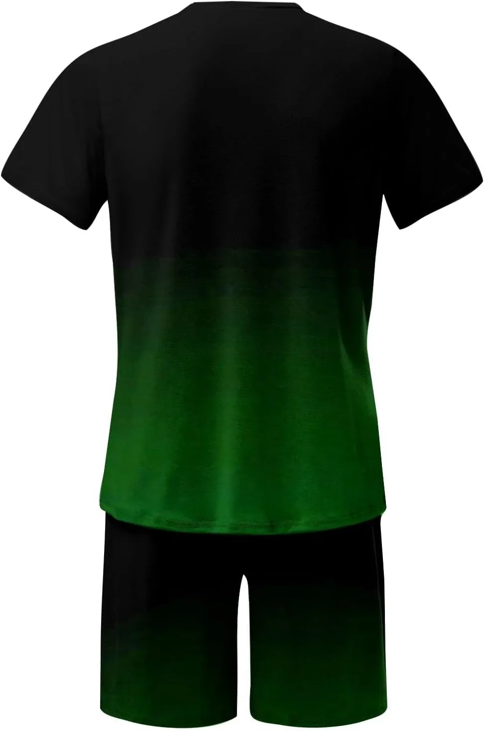 Track Suits for Men Set Short Sleeve Coconut Tree Print Gradient Shirt and Shorts 2 Piece Outfits Summer Casual Workout Sets