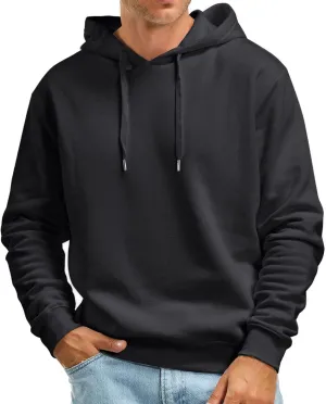 TUQIDEWU Mens Hoodies Pullover, Mens Hoodies Pullover Graphic, Mens Sweatshirt Zip Up, Sweatshirts for Men Hoodies Solid Color Hoodies Casual Long Sleeve Sweatshirts with Pockets Black