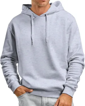 TUQIDEWU Mens Hoodies Pullover, Mens Hoodies Pullover Graphic, Mens Sweatshirt Zip Up, Sweatshirts for Men Hoodies Solid Color Hoodies Casual Long Sleeve Sweatshirts with Pockets Gray