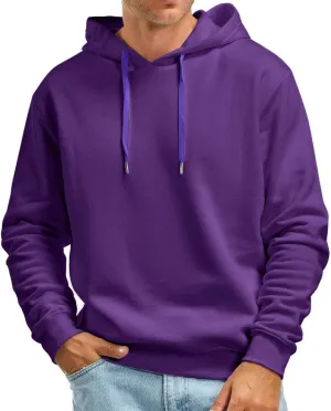 TUQIDEWU Mens Hoodies Pullover, Quarter Zip Pullover Men Athletic, Mens Sweatshirt Zip Up, Sweatshirts for Men Hoodies Solid Color Hoodies Casual Long Sleeve Sweatshirts with Pockets Purple