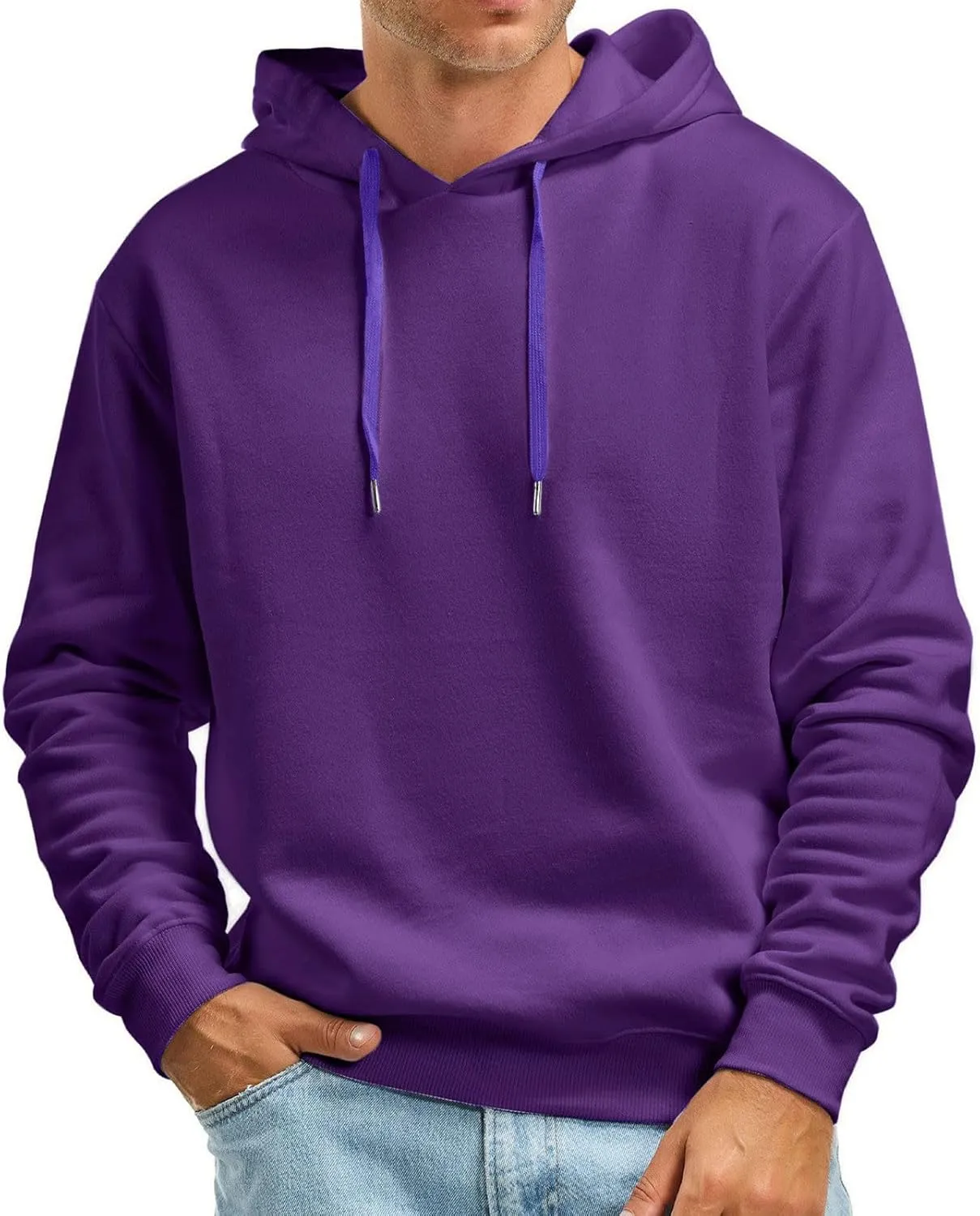 TUQIDEWU Mens Hoodies Pullover, Quarter Zip Pullover Men Athletic, Mens Sweatshirt Zip Up, Sweatshirts for Men Hoodies Solid Color Hoodies Casual Long Sleeve Sweatshirts with Pockets Purple