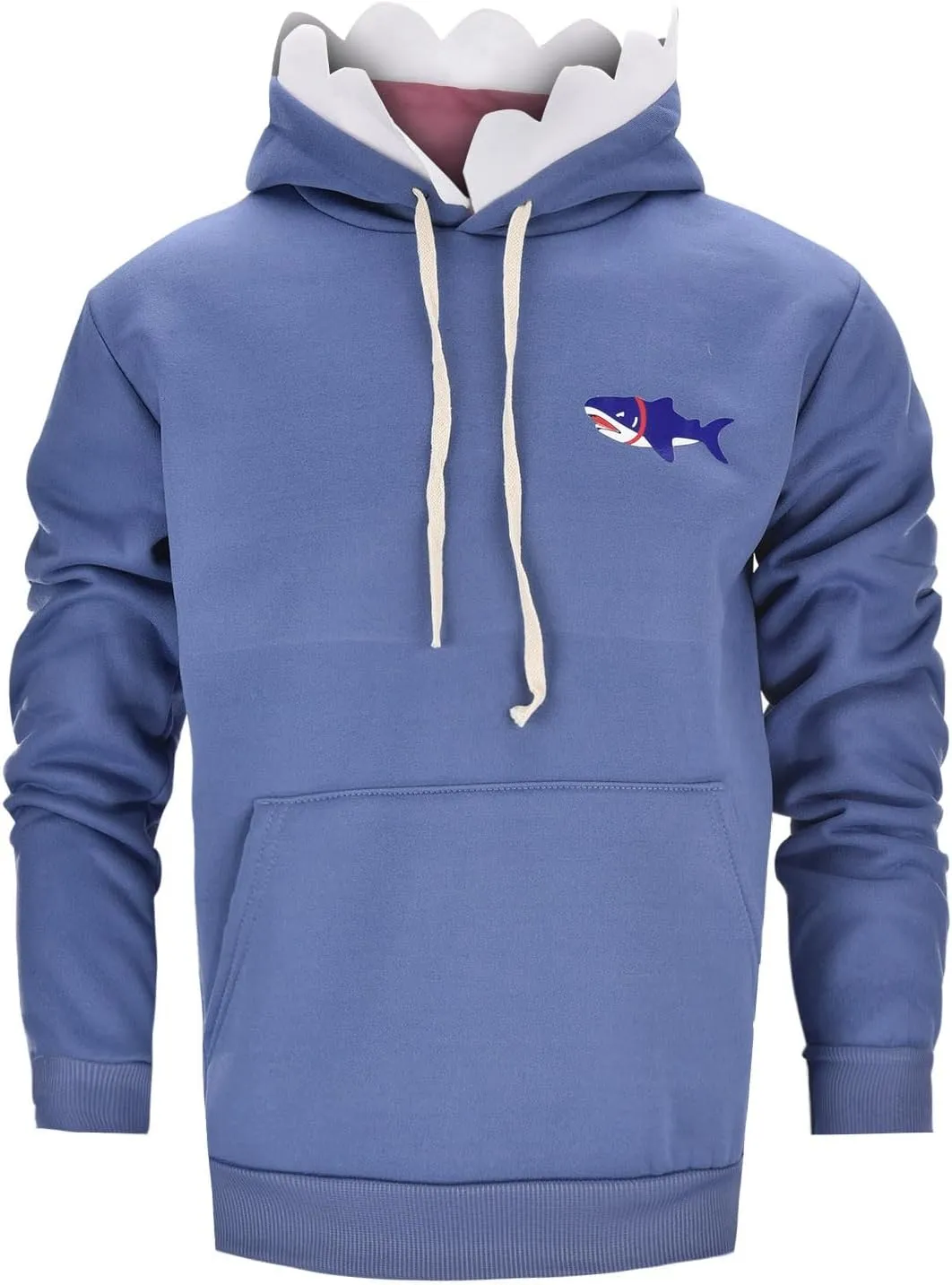 TUQIDEWU Mens Hoodies, Women's Cute Shark Hoodies Unisex Hoodies Long Sleeve Hooded Cartoon Animal Pullover Sweatshirts Tops