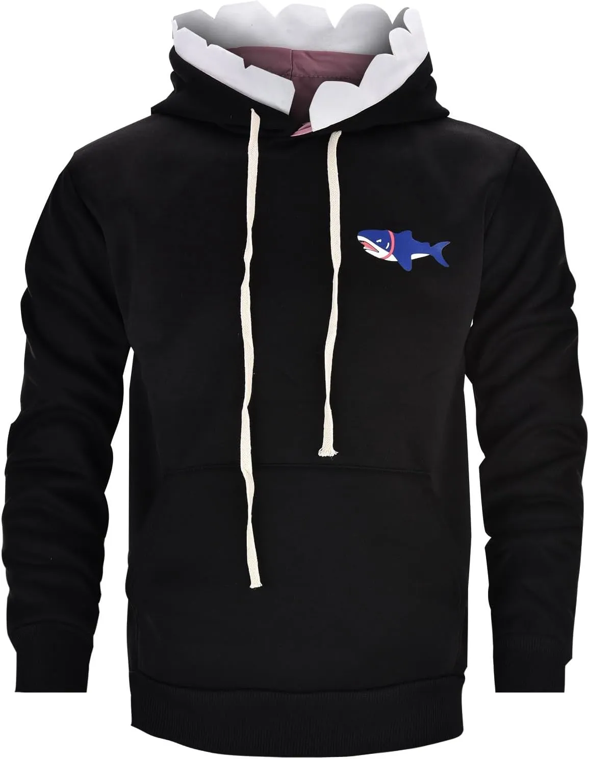 TUQIDEWU Mens Hoodies, Women's Cute Shark Hoodies Unisex Hoodies Long Sleeve Hooded Cartoon Animal Pullover Sweatshirts Tops