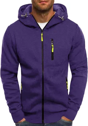 TUQIDEWU Mens Hoodies Zip Up, Quarter Zip Pullover Men Hoodie, Mens Sweatshirt Zip Up, Womens Sweatshirts and Hoodies Warm Fleece Sweatshirts Casual Long Sleeve Hoodies with Pockets Purple