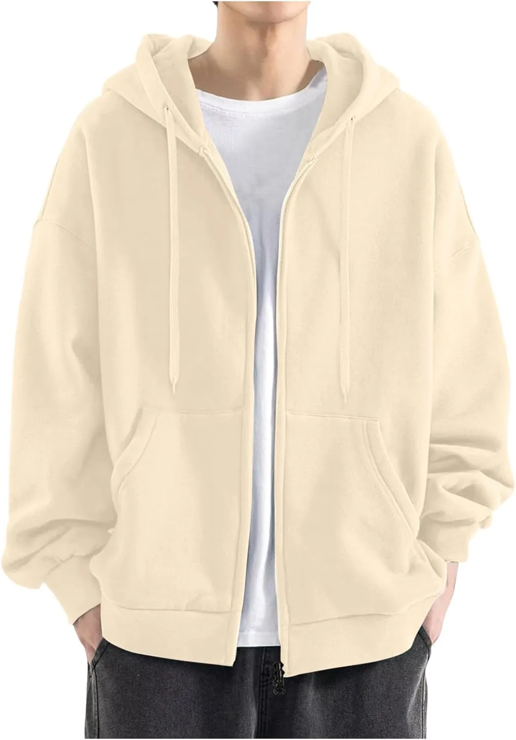 TUQIDEWU Zip Up Hoodie Men, Hoodies for Men Pullover Men's Zip-up Hoodie Oversized Hoodie Sweatshirt with Pockets for Men
