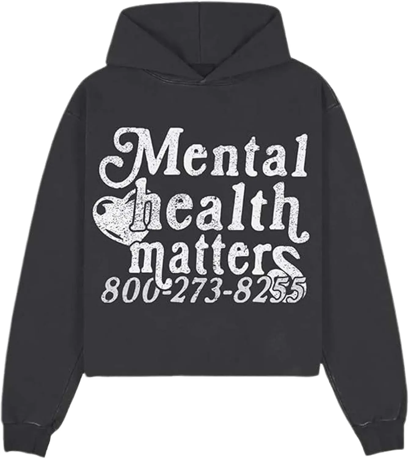Unisex Y2k Grunge Hoodies Mental Health Print Casual Streetwear Hoodies Gothic Retro Y2k Harajuku Women Men Hoodies
