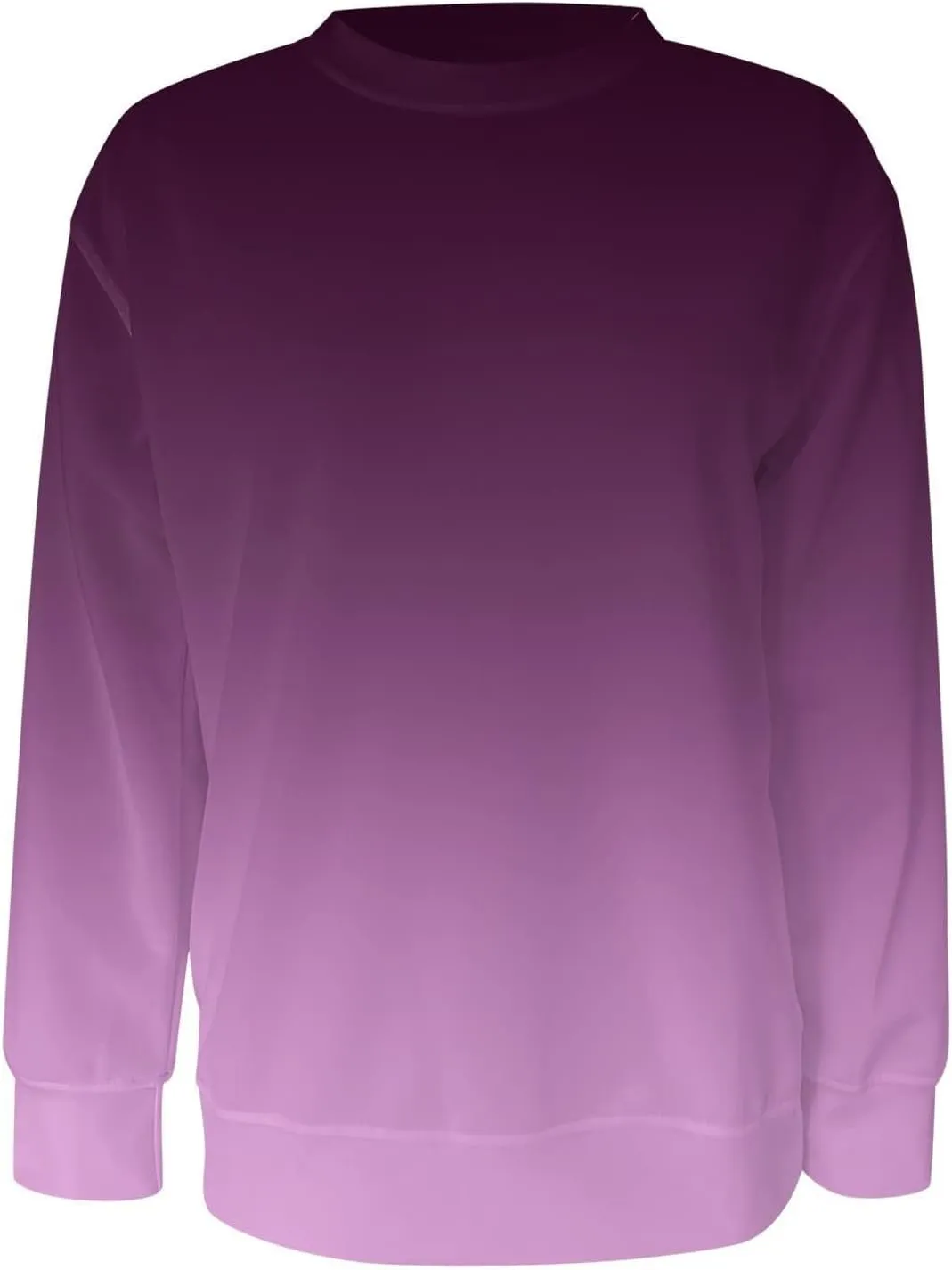 UQRZAU Women'S Colorblock Sweatshirt Long Sleeve Round Neck Casual Comfortable Loose Lightweight
