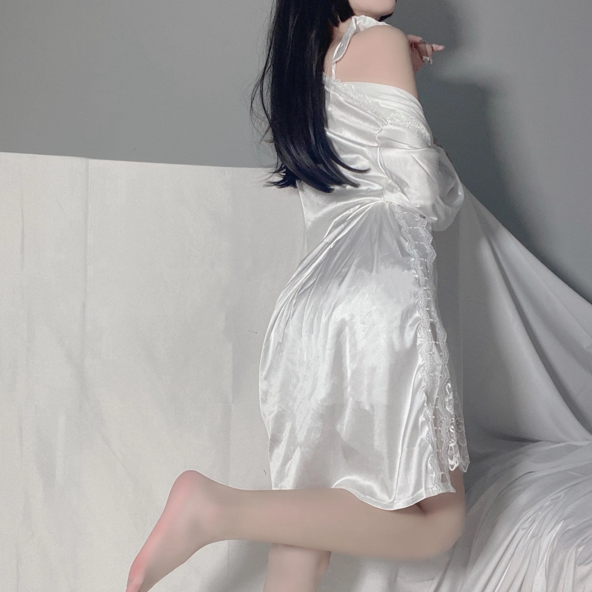 White night skirt  PL51125