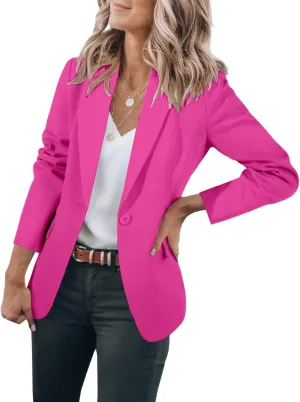 Women Blazers for Work Casual Open Front Long Sleeve Work Office Suit Jackets Lightweight Formal Business Blazer Coat