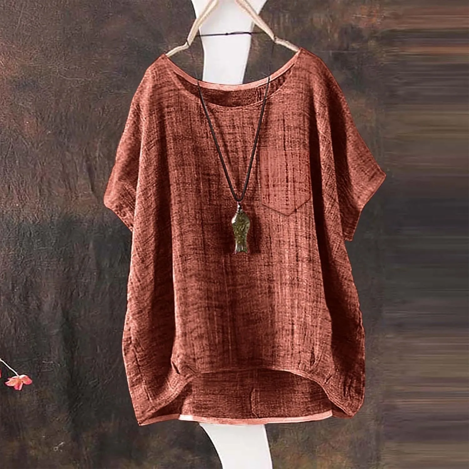 Women Linen Button Down Shirt Down Short Sleeve Top T Shirt Loose Fit V Neck Button Down Henley Shirts