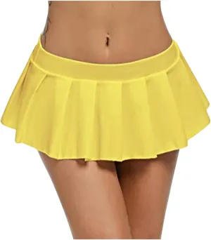 Women Sexy Role Play Pleated Mini Skirt Ruffle Lingerie for Schoolgirl Miniskirt Faux Leather Pleated Skirt