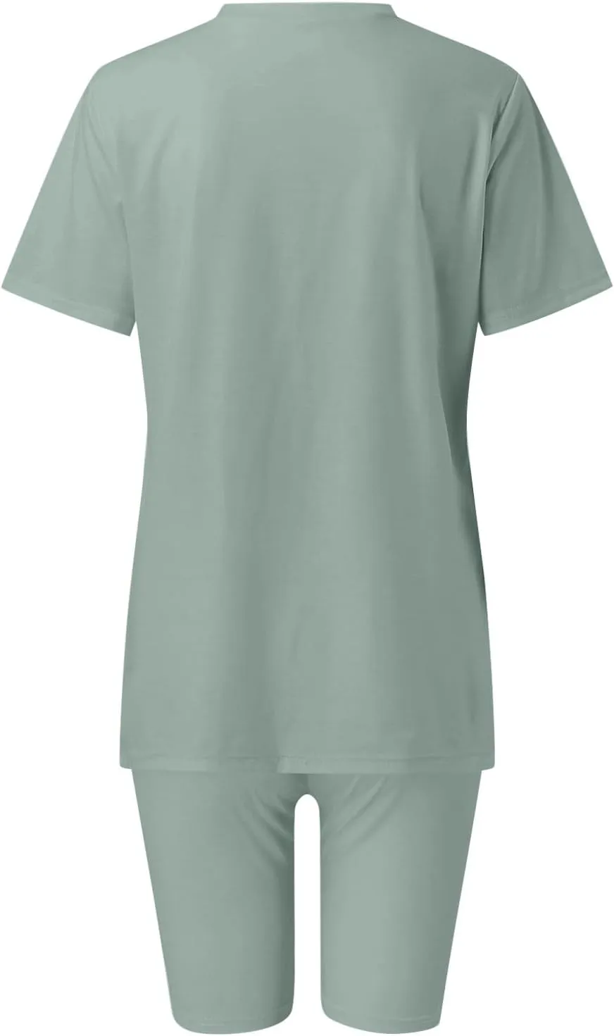 Womens 2 Piece Lounge Set Summer Outfits Trendy Tracksuits Casual Short Sleeve Oversized Tshirts & Biker Shorts