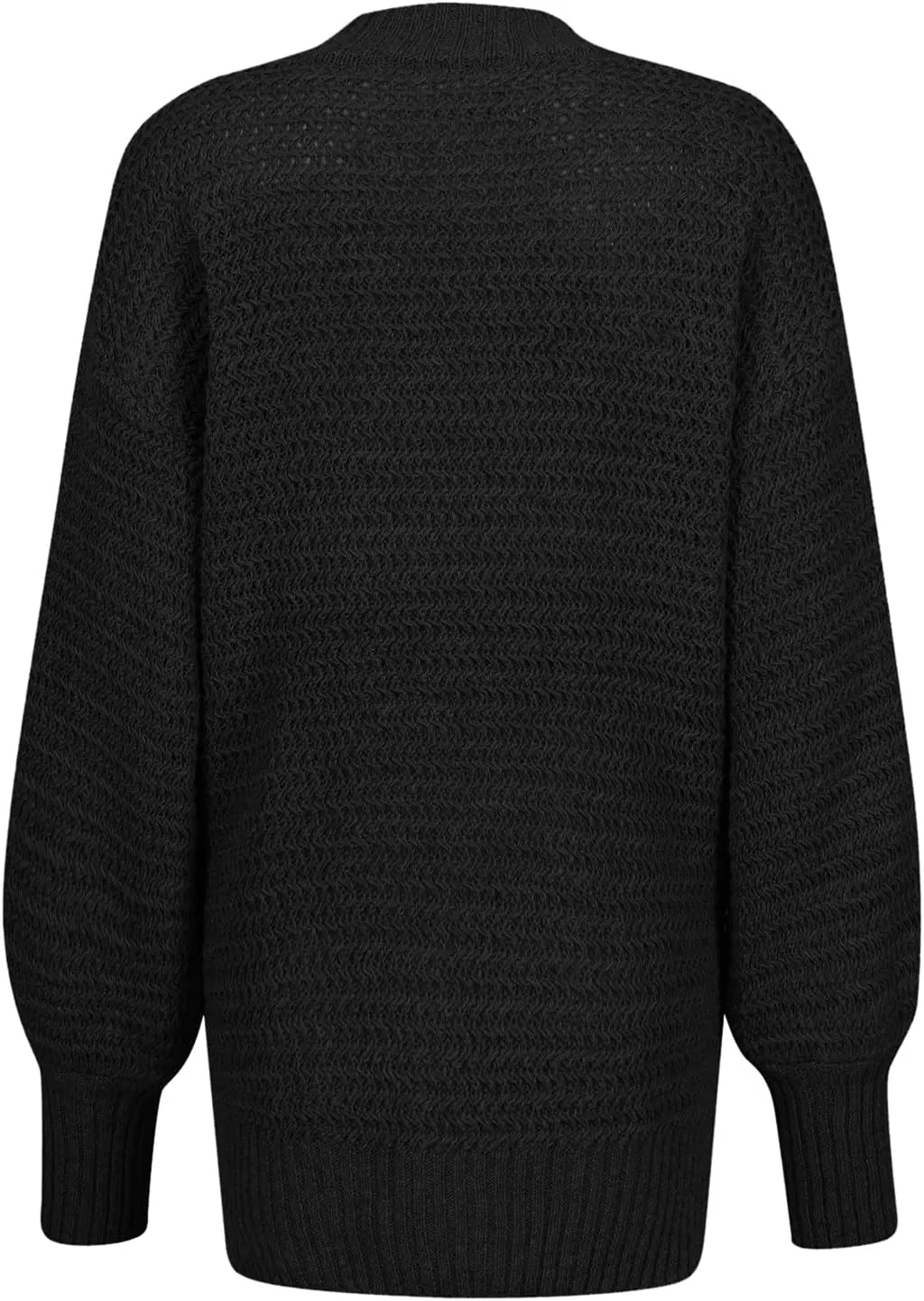 Women's 2024 Fall Casual Fall Oversized Sweater Long Sleeve Crew Neck Side Slit Oversized Ribbed Knit Pullover Tops