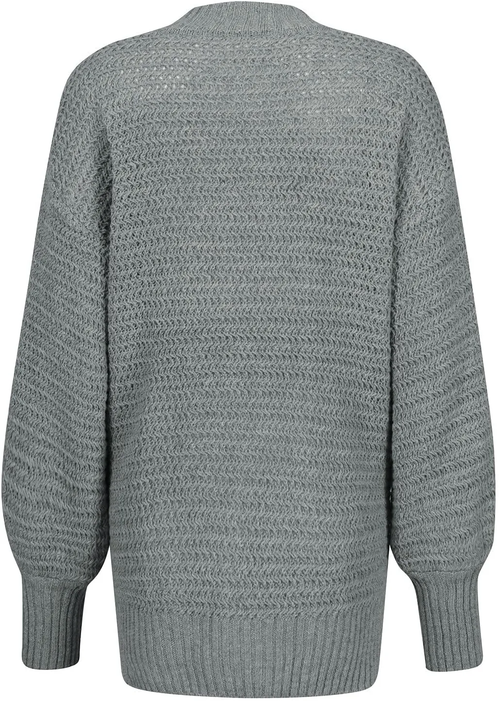 Women's 2024 Fall Casual Fall Oversized Sweater Long Sleeve Crew Neck Side Slit Oversized Ribbed Knit Pullover Tops