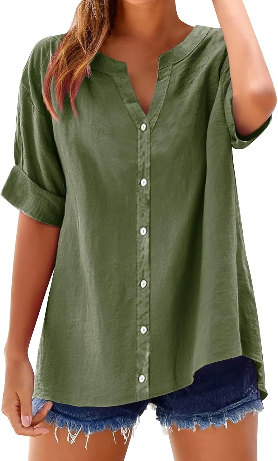 Women's Blouses Button-Down Shirts Silk Long Sleeved Shirt Spring and Summer New European and Button Up Shirt Women
