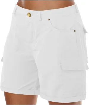 Womens Cargo Shorts Trendy Summer 2025 Casual High Waisted Work Shorts Retro Loose Outdoor Hiking Shorts with Pockets