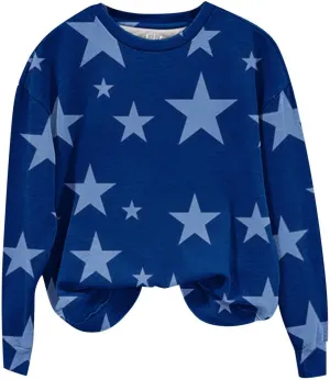 Womens Casual Hoodies Fashion Star Printed Casual Long Sleeve Hoodie Oversized Cropped Sweatshirt 2024 Fall Outfits