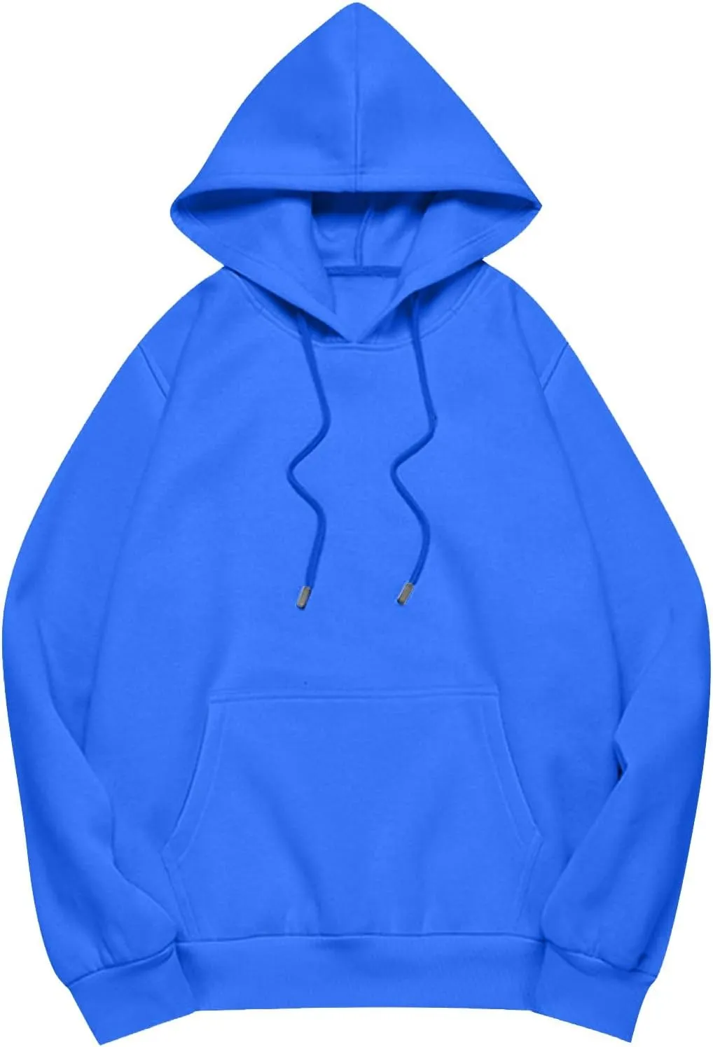 Womens Casual Soild Color Long Sleeve Hoodies Oversized Trendy Loose Fit Sweatshirts with Pockets Plus Size S-5xl