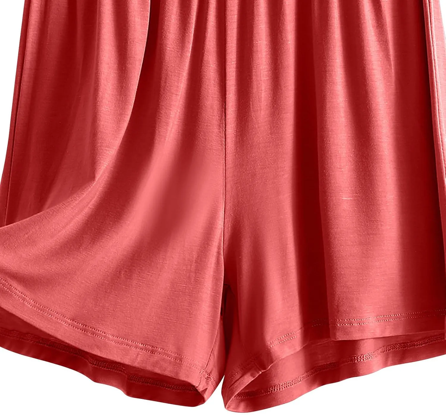 Women's Casual Summer Soft Modal Pajama Shorts Elastic Waist Pj Bottoms Loose Comfy Thin Boxer Sleepwear Lounge Shorts