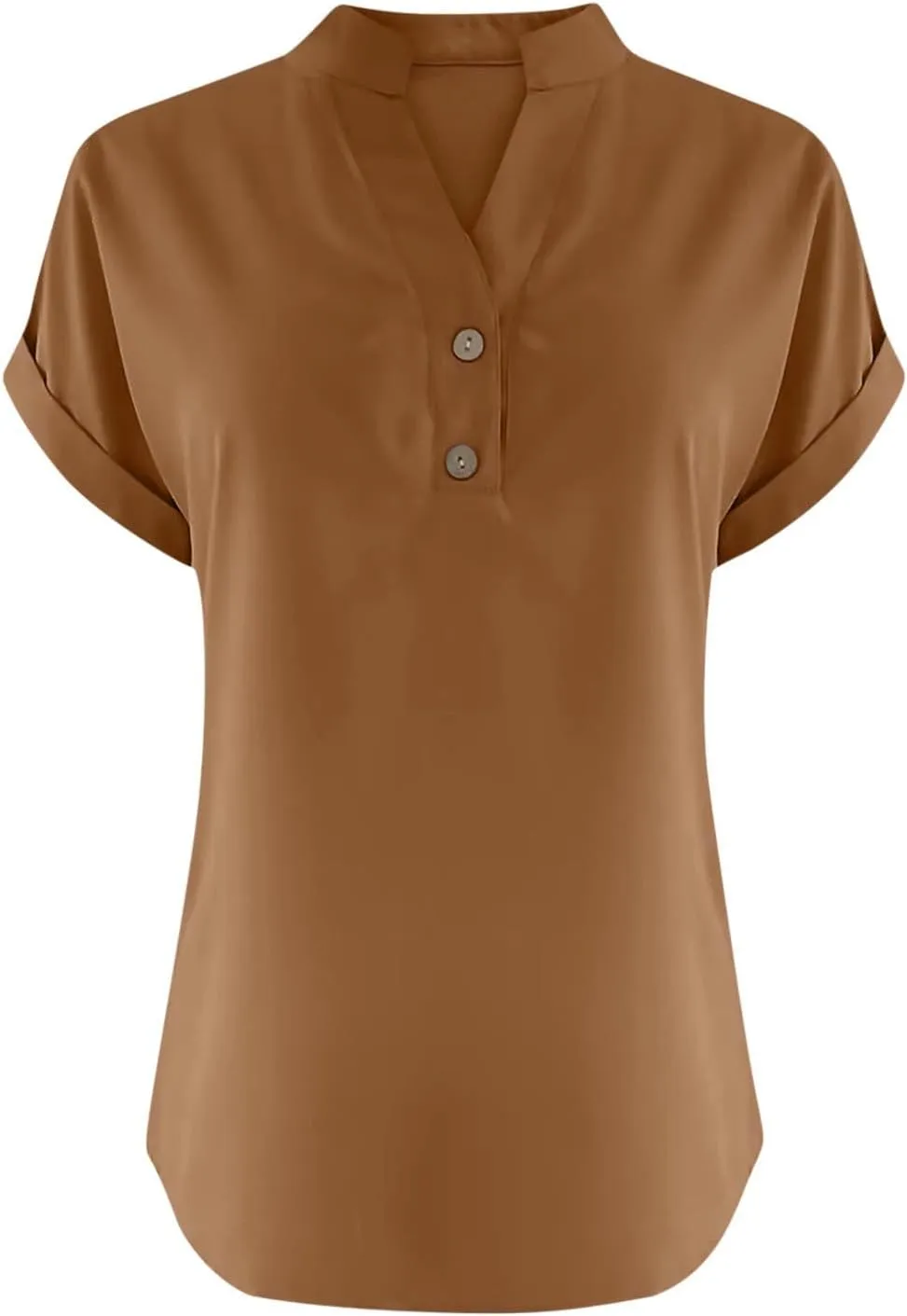 Womens Cotton Linen Shirts Summer Trendy Short Sleeve V-Neck Blouses Tops Button Down Gauze Tees Casual Clothes 2025