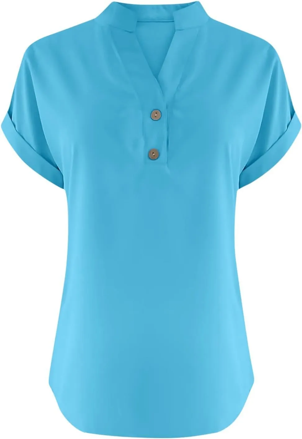 Womens Cotton Linen Shirts Summer Trendy Short Sleeve V-Neck Blouses Tops Button Down Gauze Tees Casual Clothes 2025