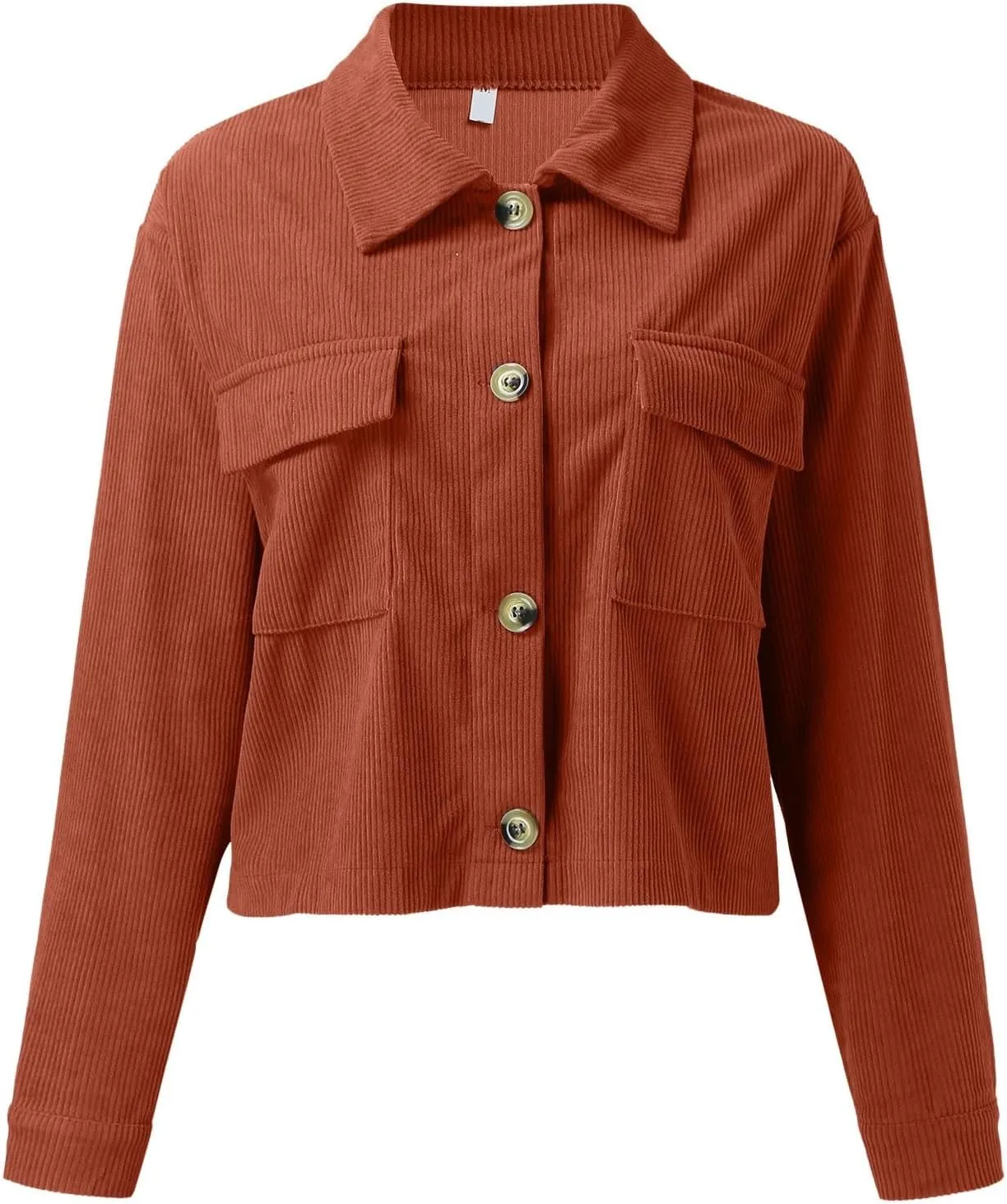 Womens Cropped Button Up Hoodies Sweatshirt Solid Color Lapel Long Sleeve Lightweight Jacket Winter Outfits Clothes