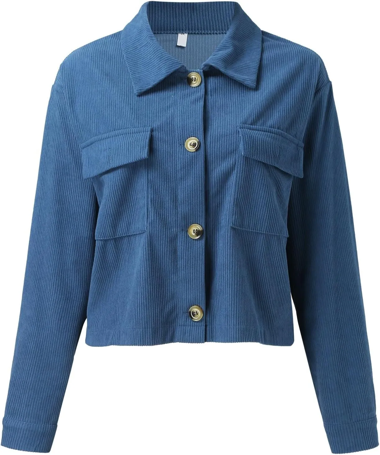 Womens Cropped Button Up Hoodies Sweatshirt Solid Color Lapel Long Sleeve Lightweight Jacket Winter Outfits Clothes
