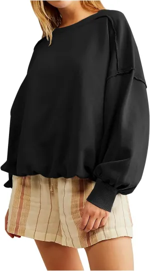 Womens Cropped Sweatshirts 2023 Fashion Long Sleeve Crewneck Crop Pullover Tops Teen Girl Fall Outfits Clothes